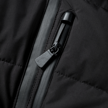 Women’s Black Puffer Jacket – Belted, Water-Resistant, Insulated 2