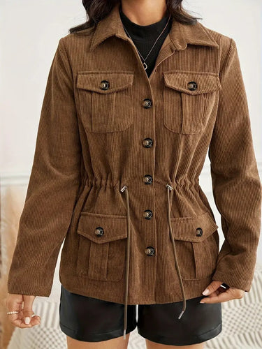 Women's Brown Corduroy Jacket 1