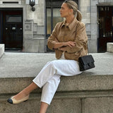 Women's Button-Down Suede Jacket 1