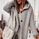 Women's Cardigan | Hooded oversized women's vest with hood 4