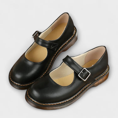 Women's Classic Mary Jane Shoes with Buckle Strap and Flat Sole 1