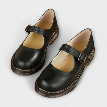 Women's Classic Mary Jane Shoes with Buckle Strap and Flat Sole 2