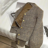 Women’s Cropped Blazer – Tailored Fit with Gold-Tone Buttons 2