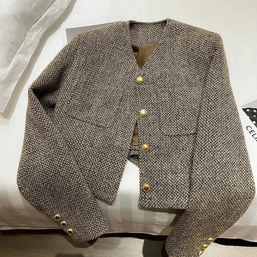 Women’s Cropped Blazer – Tailored Fit with Gold-Tone Buttons 3