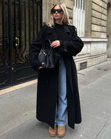 Women’s Double-Breasted Wool Blend Coat 0