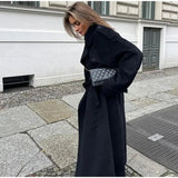 Women’s Double-Breasted Wool Blend Coat 1