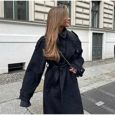 Women’s Double-Breasted Wool Blend Coat 2