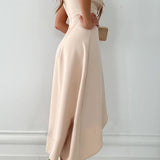 Women's Elegant Wrap Maxi Dress with V-Neck and Asymmetrical Hem 1