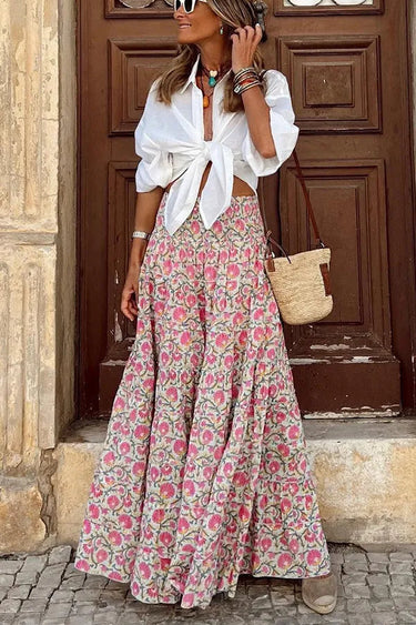 Women's Floral Print Boho Maxi Skirt 3