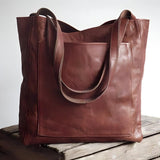 Women's Genuine Leather Handbag With Double Straps 3