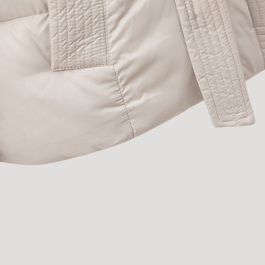 Women’s Hooded Puffer Jacket – Belted Winter Coat 2