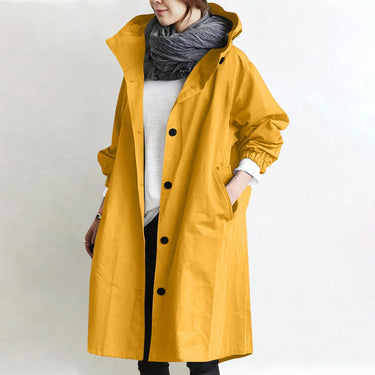 Women's Long Hooded Trench Coat – Lightweight Solid Color Casual Coat for Everyday Wear 20