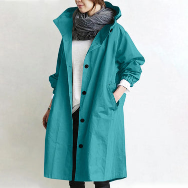 Women's Long Hooded Trench Coat – Lightweight Solid Color Casual Coat for Everyday Wear 8