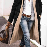 Women's Long Reversible Winter Coat With Hood And Teddy Lining 0