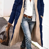 Women's Long Reversible Winter Coat With Hood And Teddy Lining 2