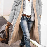 Women's Long Reversible Winter Coat With Hood And Teddy Lining 3