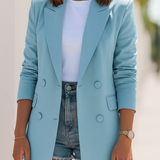 Women’s Longline Blazer – Double-Breasted Tailoring for Effortless Elegance 0