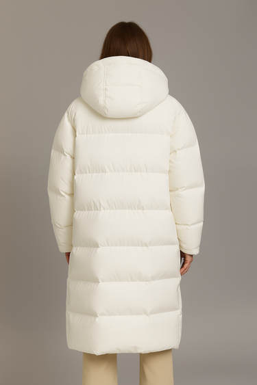 Women’s Longline Puffer Coat – Hooded Ultra-Warm Winter Outerwear 3