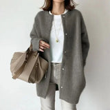 Women's Loose Fit Knitted Jacket in Soft Wool – Comfortable Autumn Outerwear, Available in 7 Colors 10