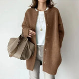 Women's Loose Fit Knitted Jacket in Soft Wool – Comfortable Autumn Outerwear, Available in 7 Colors 6
