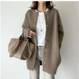 Women's Loose Fit Knitted Jacket in Soft Wool – Comfortable Autumn Outerwear, Available in 7 Colors 9