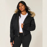 Women's Quilted Winter Jacket with Removable Hood and Elastic Cuffs Eva Jonsson 4