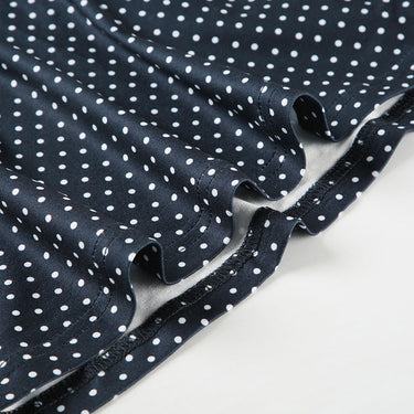 Women's Sleeveless Polka Dot Mini Dress with Fitted Waist 5