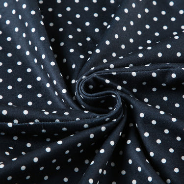 Women's Sleeveless Polka Dot Mini Dress with Fitted Waist 6
