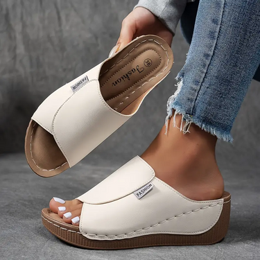 Women's Slip-On Wedge Sandals with Open Toe 0