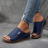 Women's Slip-On Wedge Sandals with Open Toe 7