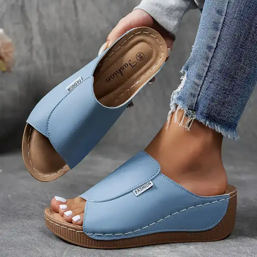 Women's Slip-On Wedge Sandals with Open Toe 8