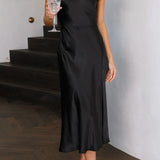 Women’s Slip Dress – Midi Length with Minimalist Silhouette 0
