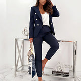 Women's Sophisticated Double-Breasted Suit with Tailored Fit 6
