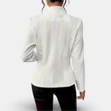 Women’s Textured Blazer – Tailored Fit with Geometric Detailing 1