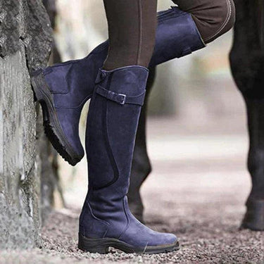 Women's Waterproof Leather Winter Riding Boots 4
