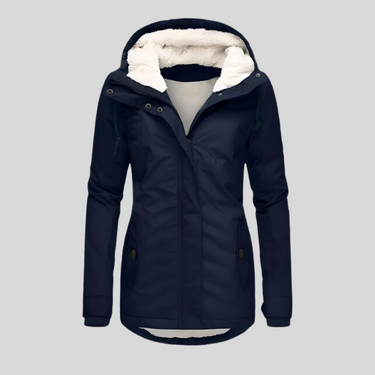 Women's Waterproof Rain Jacket with Hood and Extended Back Hem 2