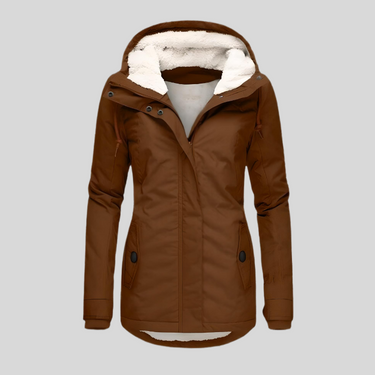 Women's Waterproof Rain Jacket with Hood and Extended Back Hem 3