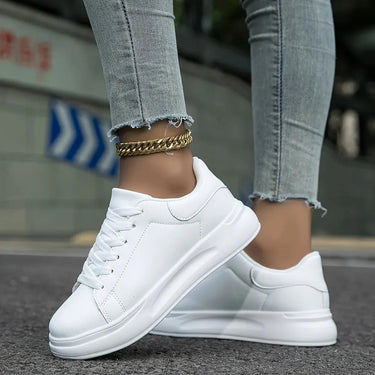 Women's White Leather Orthopedic Sneakers – Lightweight and Supportive 2