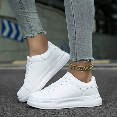 Women's White Leather Orthopedic Sneakers – Lightweight and Supportive 4