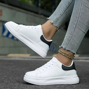 Women's White Leather Orthopedic Sneakers – Lightweight and Supportive 6