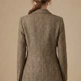Women’s Wool Blazer Jacket with Notch Lapel Single Button Closure and Front Pockets 2