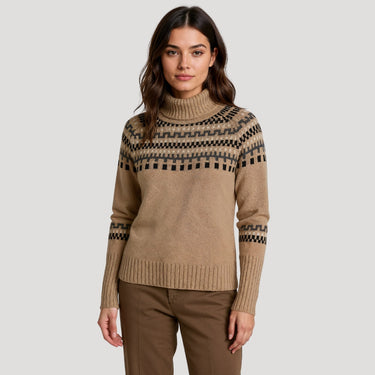 Women’s fair isle chunky knit oversized winter jumper 0