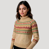 Women’s fair isle chunky knit oversized winter jumper 3