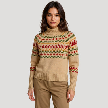 Women’s fair isle chunky knit oversized winter jumper 4