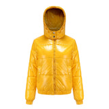 Women's high-gloss down jacket with hood Eva Jonsson 7