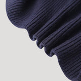 Women’s navy knit cardigan with denim trim 7