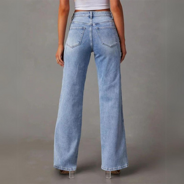 Zoe - Wide-Leg High-Waisted Denim Jeans 3