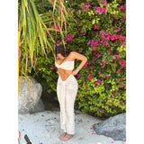 Bandeau Bikini Set Flattering Maxi Skirt Knit - Image 2