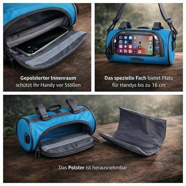 Bike Handlebar Bag Waterproof Bicycle Handlebar Bag With Clear Phone Pocket For Secure Access And Stable Mounting On Bike Handlebars - Image 3
