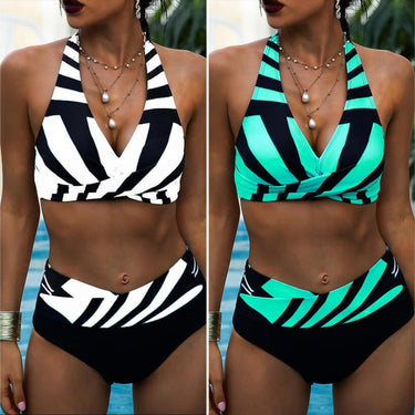 Bikini Set Flattering High-Waisted Two-Piece V-Neck - Image 8
